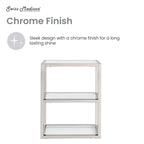 Pierre 16X20X10 Wall-Mounted Linen Cabinet In Chrome
