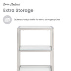 Pierre 16X20X10 Wall-Mounted Linen Cabinet In Chrome