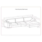 Canapé d'angle droit WyndenHall Roscoe Deep Seater