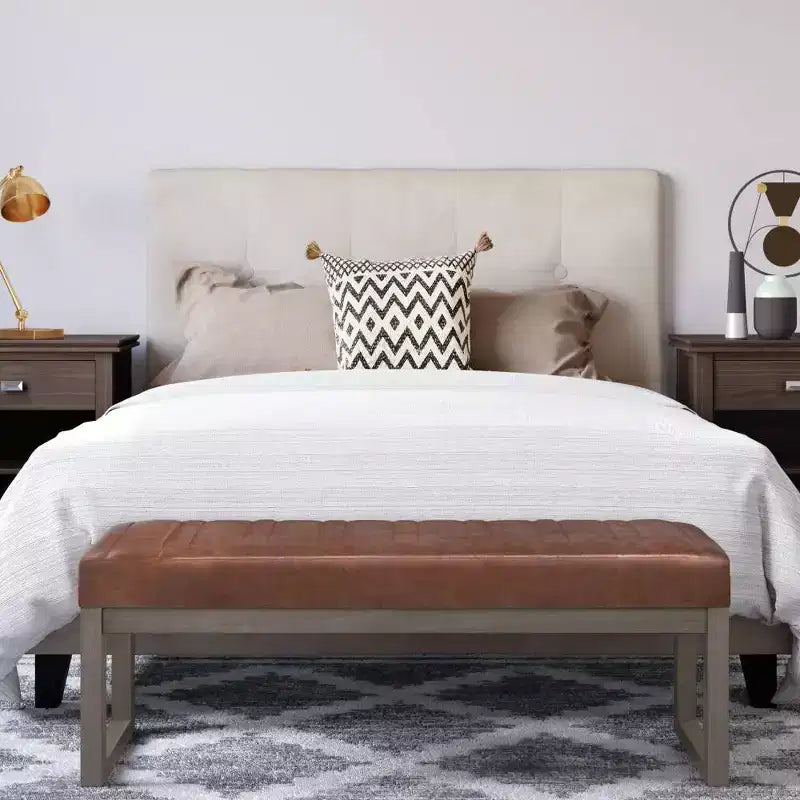 WyndenHall 48 Kaufman Contemporary Rectangle Ottoman Bench