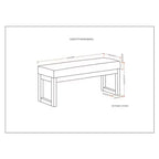 Banc Ottoman Contemporain Rectangulaire WyndenHall 48 Kaufman