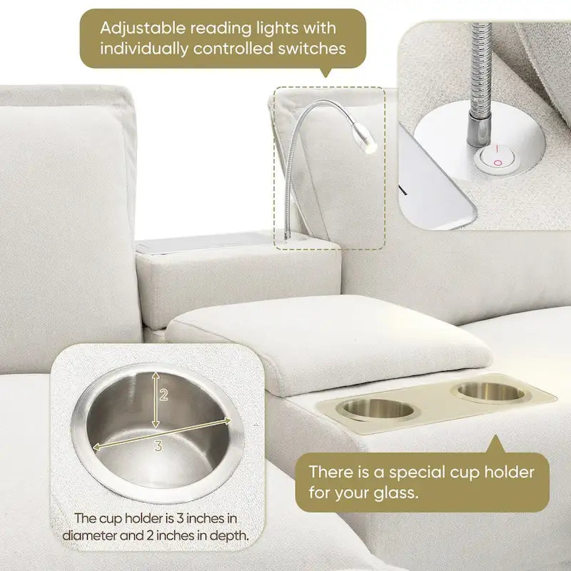 Harper&Bright Designs Canapé d'angle nuage multifonctionnel moderne