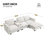 Harper&Bright Designs Canapé d'angle nuage multifonctionnel moderne