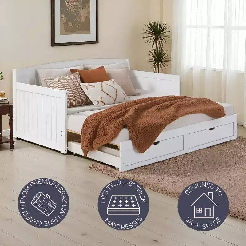 Lit de repos pour enfant Alaterre Furniture Harmony avec conversion