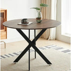 Table à manger du milieu du siècle avec plateau de table rond Table à manger à pied central