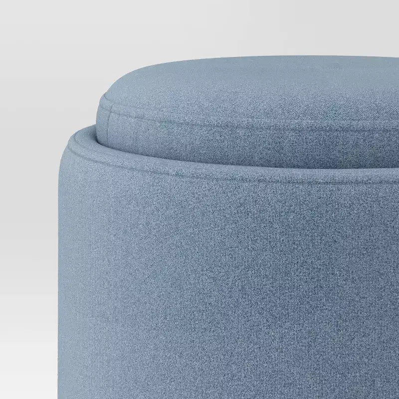 Pouf de rangement rond rembourré - Room Essentials