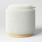 Pouf de rangement rond rembourré - Room Essentials