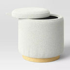 Pouf de rangement rond rembourré - Room Essentials
