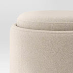 Pouf de rangement rond rembourré - Room Essentials