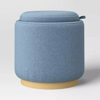 Pouf de rangement rond rembourré - Room Essentials