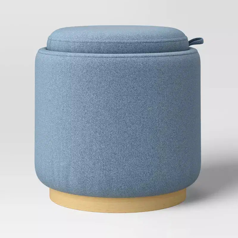 Pouf de rangement rond rembourré - Room Essentials