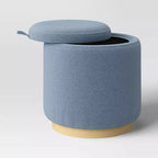 Pouf de rangement rond rembourré - Room Essentials