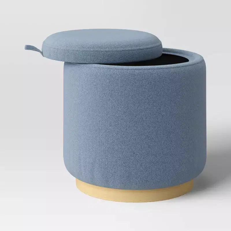 Pouf de rangement rond rembourré - Room Essentials