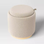 Round Upholstered Storage Ottoman - Room Essentials