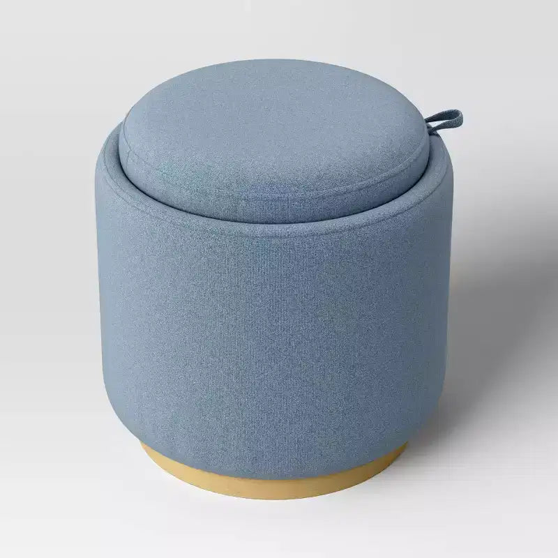 Pouf de rangement rond rembourré - Room Essentials
