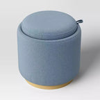 Pouf de rangement rond rembourré - Room Essentials