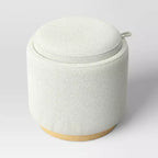 Pouf de rangement rond rembourré - Room Essentials