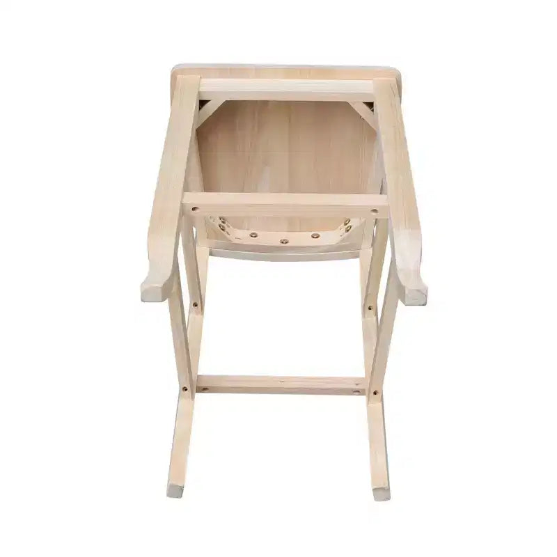 Tabouret de bar hauteur comptoir à dossier double croix