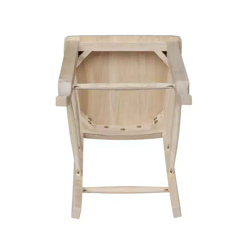 Tabouret de bar hauteur comptoir à dossier double croix