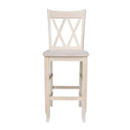 Tabouret de bar hauteur comptoir à dossier double croix