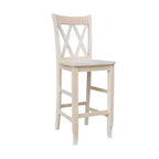 Tabouret de bar hauteur comptoir à dossier double croix