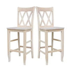Tabouret de bar hauteur comptoir à dossier double croix