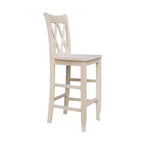 Tabouret de bar hauteur comptoir à dossier double croix