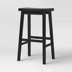 Lot de 2 tabourets de bar sans dossier en bois massif Saddle 73,6 cm - Room Essentials