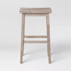 Lot de 2 tabourets de bar sans dossier en bois massif Saddle 73,6 cm - Room Essentials