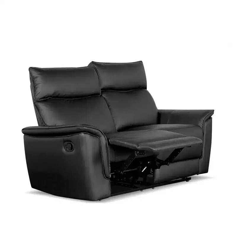 HOMES: Inside + Out Bisous 62.6" Loveseat Leatherette with Manual Side Lever Recliner and Flared Padded Arms