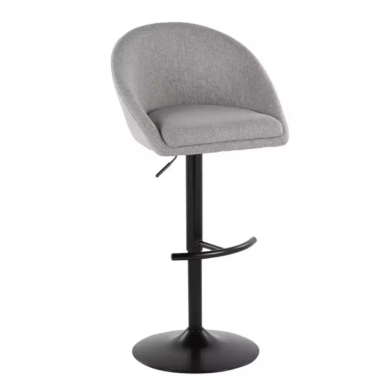 LumiSource Lot de 2 tabourets de bar réglables dossier haut en tissu Matisse
