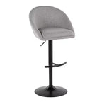 LumiSource Lot de 2 tabourets de bar réglables dossier haut en tissu Matisse