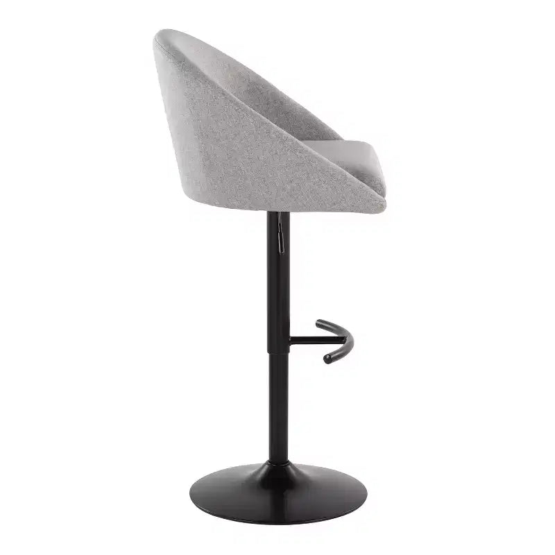 LumiSource Lot de 2 tabourets de bar réglables dossier haut en tissu Matisse
