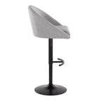 LumiSource Lot de 2 tabourets de bar réglables dossier haut en tissu Matisse