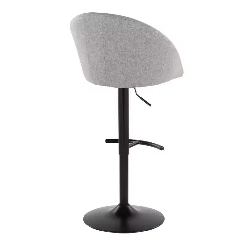 LumiSource Lot de 2 tabourets de bar réglables dossier haut en tissu Matisse