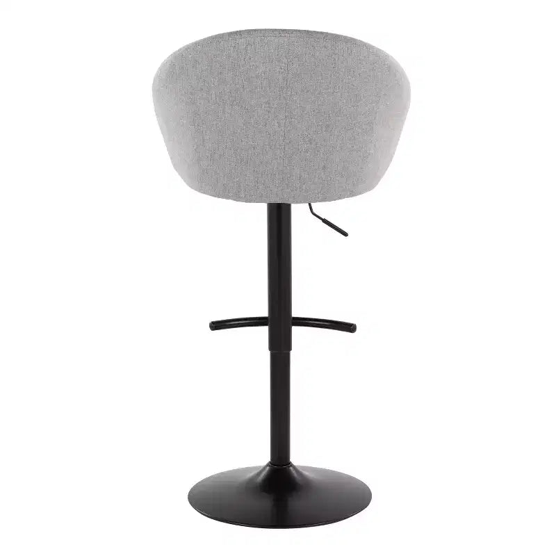 LumiSource Lot de 2 tabourets de bar réglables dossier haut en tissu Matisse