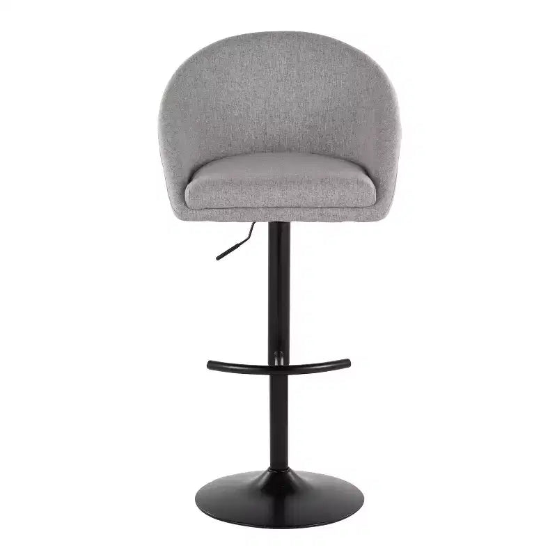 LumiSource Lot de 2 tabourets de bar réglables dossier haut en tissu Matisse