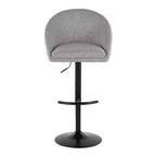 LumiSource Lot de 2 tabourets de bar réglables dossier haut en tissu Matisse