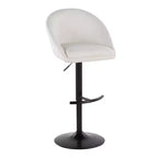 LumiSource Lot de 2 tabourets de bar réglables dossier haut en tissu Matisse
