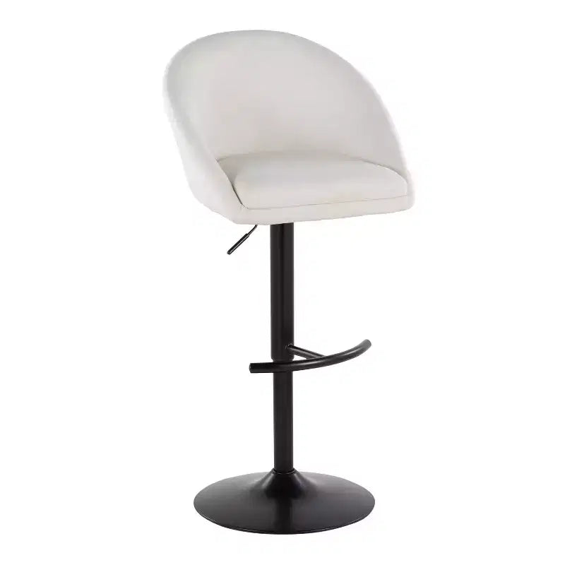 LumiSource Lot de 2 tabourets de bar réglables dossier haut en tissu Matisse