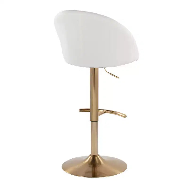 LumiSource Lot de 2 tabourets de bar réglables dossier haut en tissu Matisse