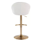 LumiSource Lot de 2 tabourets de bar réglables dossier haut en tissu Matisse