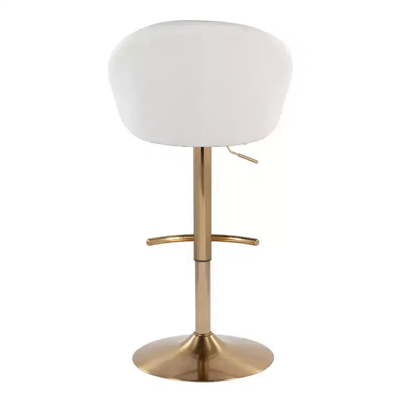 LumiSource Lot de 2 tabourets de bar réglables dossier haut en tissu Matisse