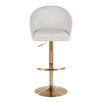 LumiSource Lot de 2 tabourets de bar réglables dossier haut en tissu Matisse
