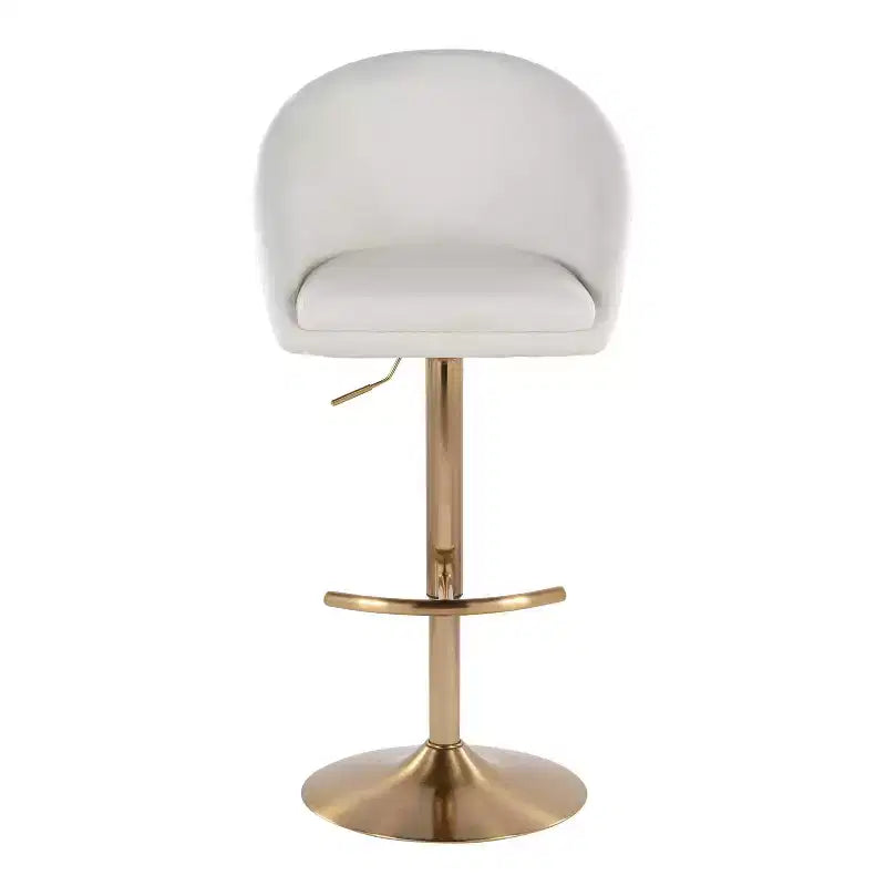 LumiSource Lot de 2 tabourets de bar réglables dossier haut en tissu Matisse