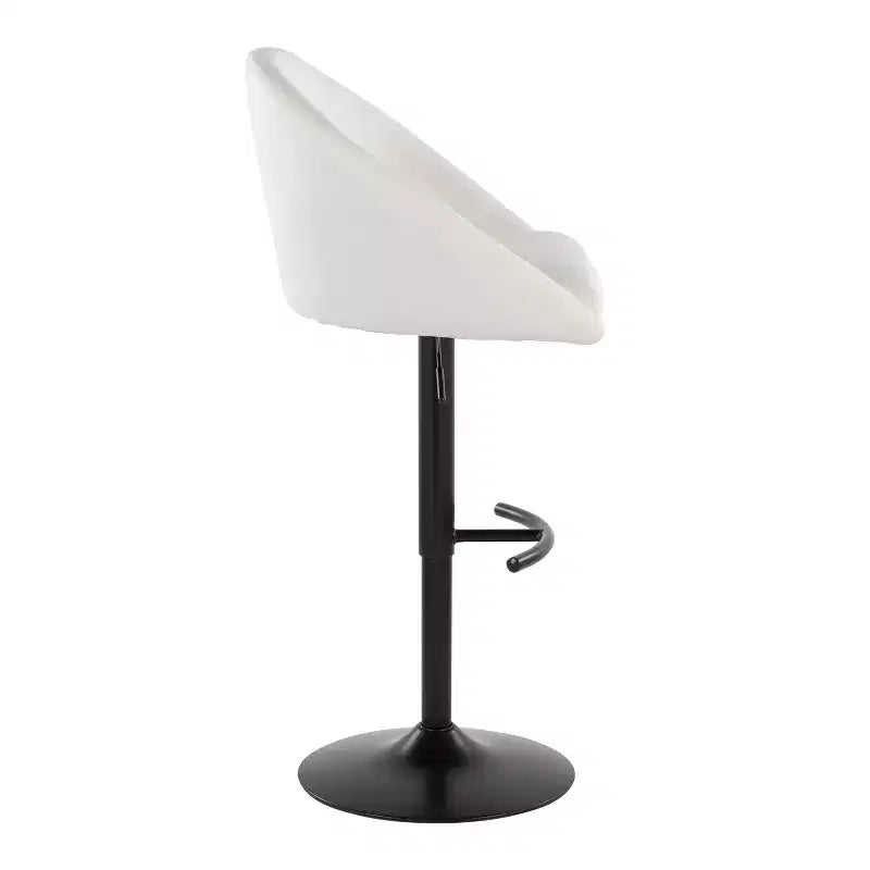 LumiSource Lot de 2 tabourets de bar réglables dossier haut en tissu Matisse
