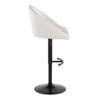 LumiSource Lot de 2 tabourets de bar réglables dossier haut en tissu Matisse