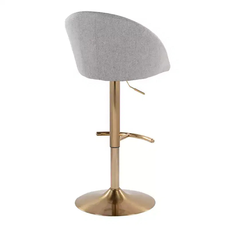 LumiSource Lot de 2 tabourets de bar réglables dossier haut en tissu Matisse