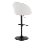 LumiSource Lot de 2 tabourets de bar réglables dossier haut en tissu Matisse