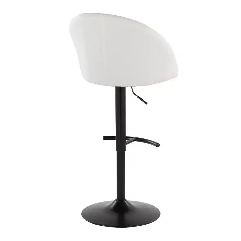 LumiSource Lot de 2 tabourets de bar réglables dossier haut en tissu Matisse